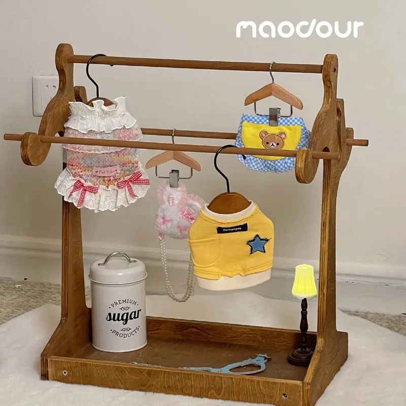 small dog wardrobe closet - Portable Danish Pet Clothes Rack